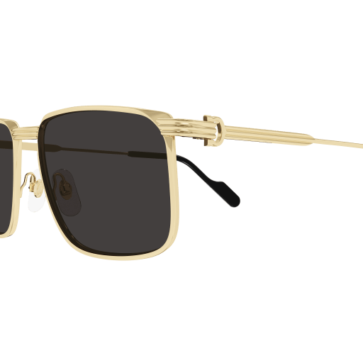 Première de Cartier Rectangular Metal Sunglasses