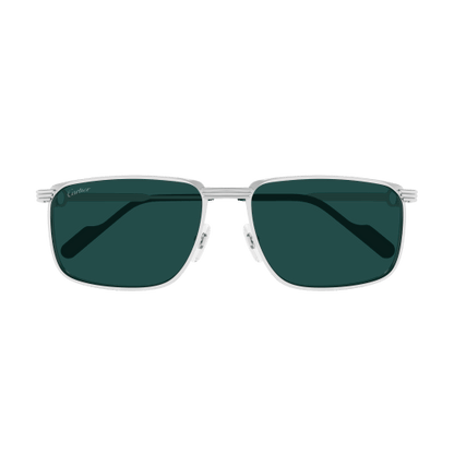 Première de Cartier Rectangular Metal Sunglasses