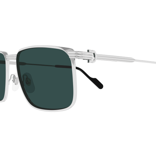 Première de Cartier Rectangular Metal Sunglasses