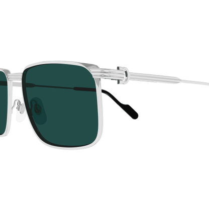 Première de Cartier Rectangular Metal Sunglasses