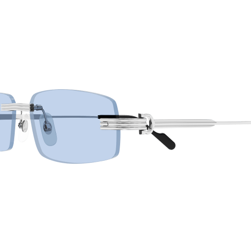 Première de Cartier Rectangular Metal Sunglasses