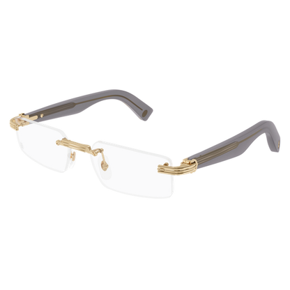 Première de Cartier Rectangular Rimless Eyeglasses