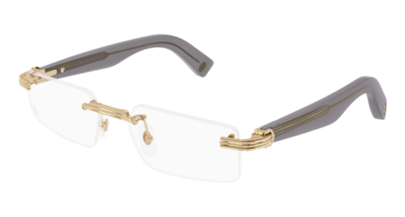 Première de Cartier Rectangular Rimless Eyeglasses