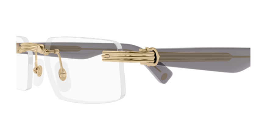 Première de Cartier Rectangular Rimless Eyeglasses