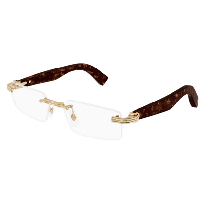 Première de Cartier Rectangular Rimless Eyeglasses