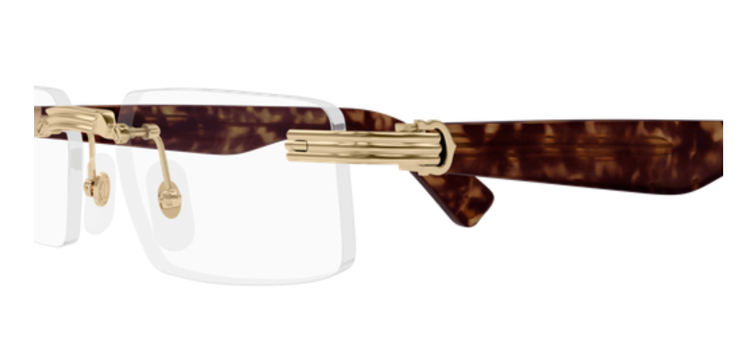 Première de Cartier Rectangular Rimless Eyeglasses
