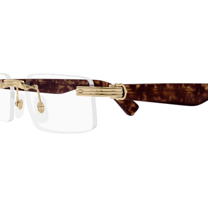 Première de Cartier Rectangular Rimless Eyeglasses