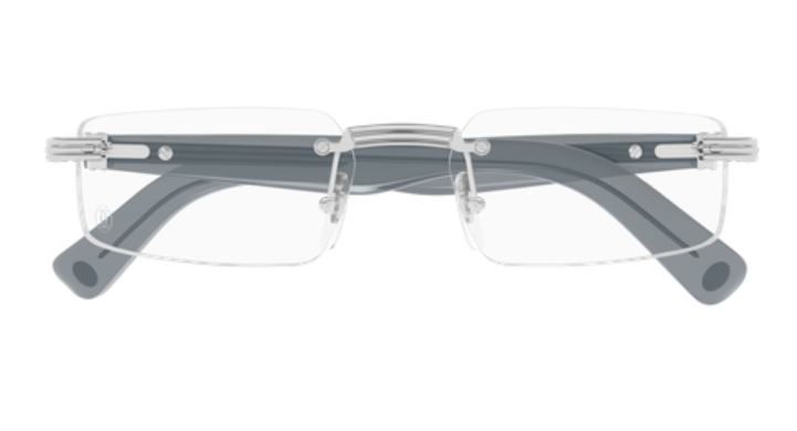 Première de Cartier Rectangular Rimless Eyeglasses