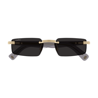 Première de Cartier Rectangular Rimless Sunglasses