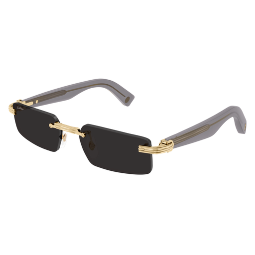 Première de Cartier Rectangular Rimless Sunglasses