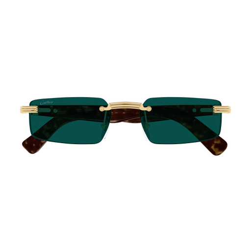 Première de Cartier Rectangular Rimless Sunglasses