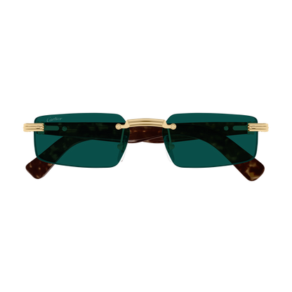 Première de Cartier Rectangular Rimless Sunglasses