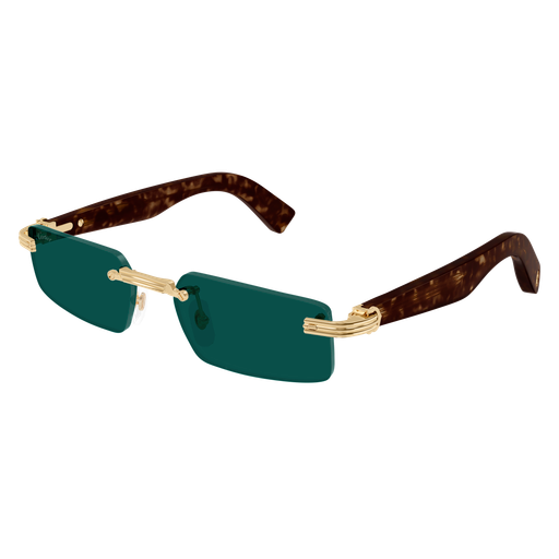 Première de Cartier Rectangular Rimless Sunglasses