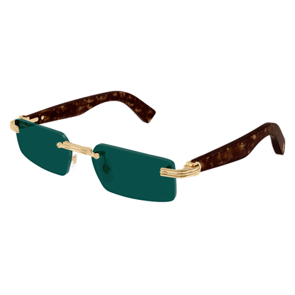 Première de Cartier Rectangular Rimless Sunglasses
