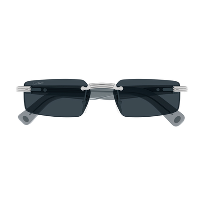 Première de Cartier Rectangular Rimless Sunglasses