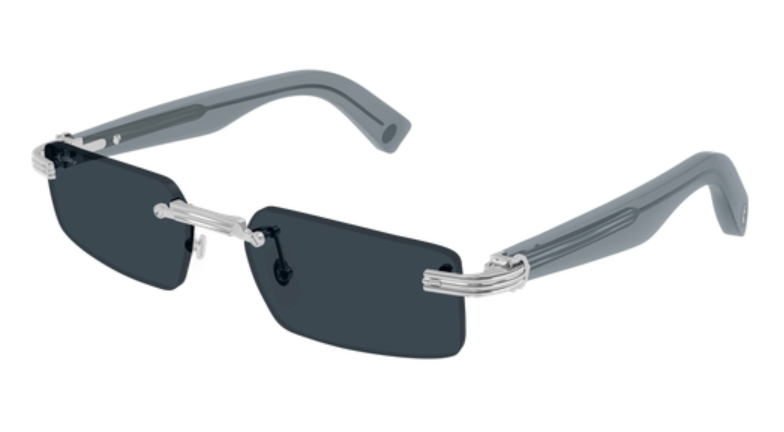 Première de Cartier Rectangular Rimless Sunglasses