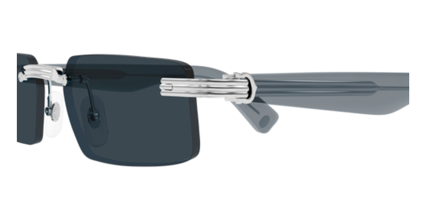 Première de Cartier Rectangular Rimless Sunglasses