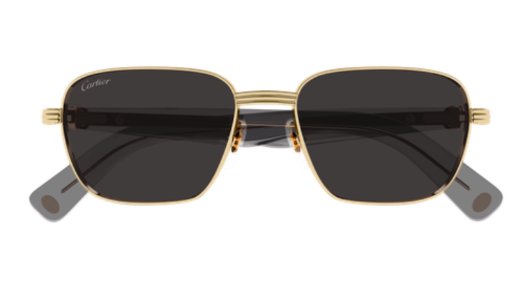 Première de Cartier Square Metal Sunglasses