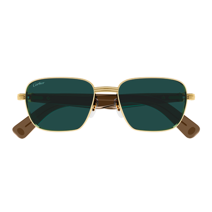 Première de Cartier Square Metal Sunglasses
