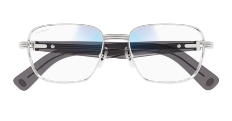 Première de Cartier Square Metal Sunglasses
