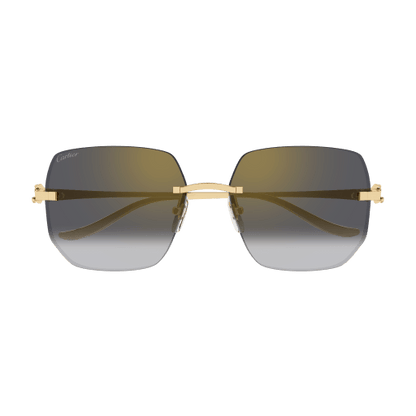 Panthère de Cartier Rimless Metal Sunglasses