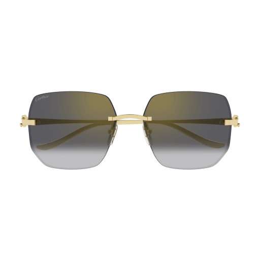 Panthère de Cartier Rimless Metal Sunglasses