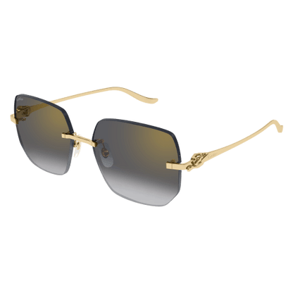Panthère de Cartier Rimless Metal Sunglasses