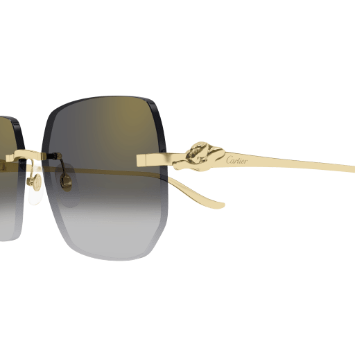 Panthère de Cartier Rimless Metal Sunglasses
