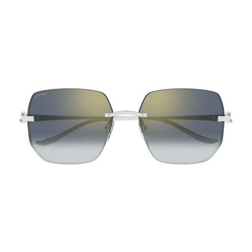 Panthère de Cartier Rimless Metal Sunglasses