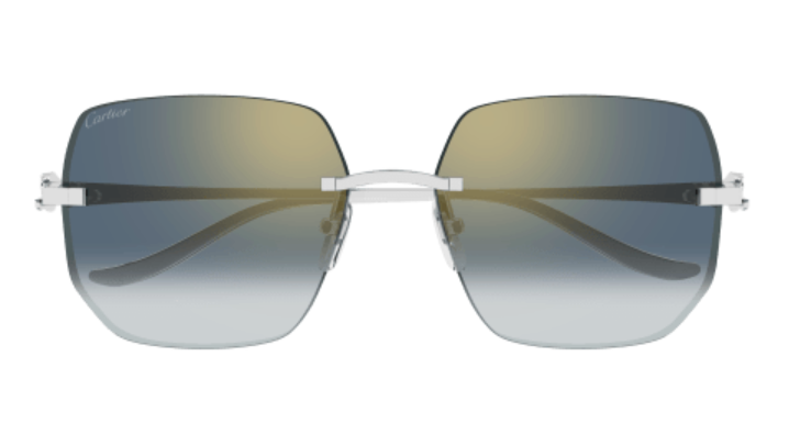 Panthère de Cartier Rimless Metal Sunglasses