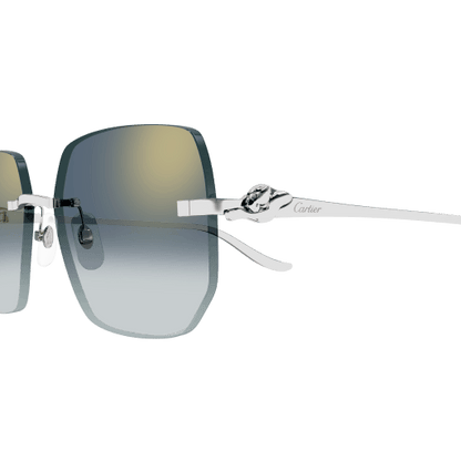 Panthère de Cartier Rimless Metal Sunglasses