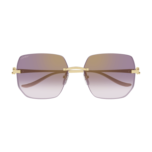 Panthère de Cartier Rimless Metal Sunglasses