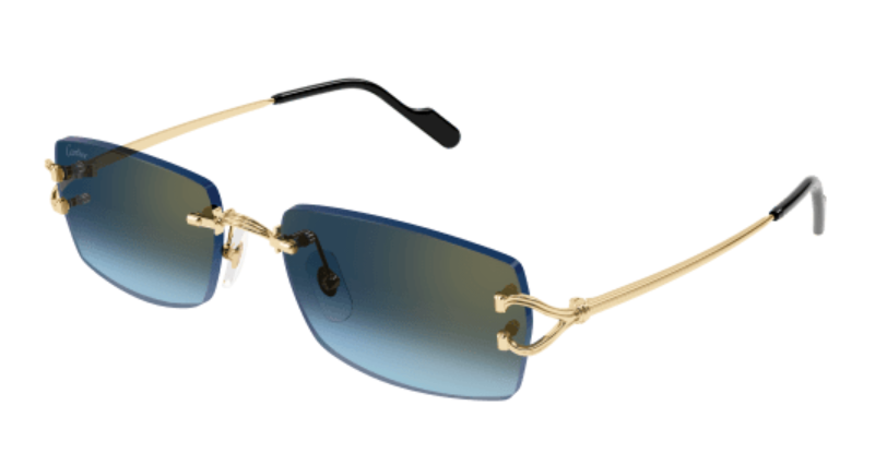 Signature C de Cartier Rimless Metal Sunglasses
