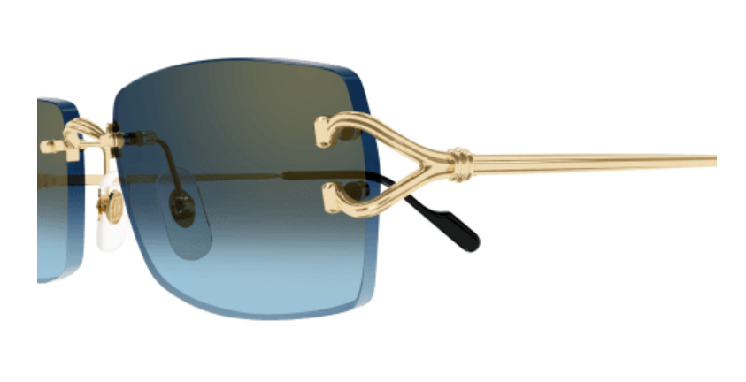 Signature C de Cartier Rimless Metal Sunglasses