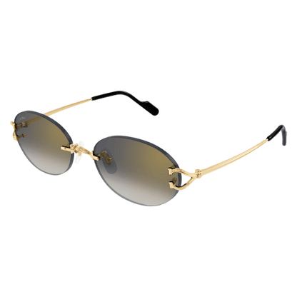 Classic C Motif Oval Rimless Metal Sunglasses