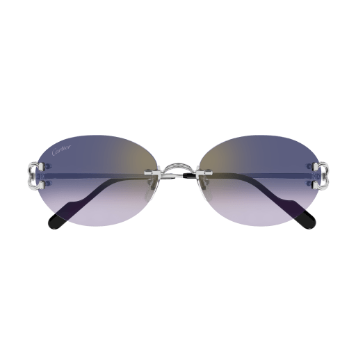 Classic C Motif Oval Rimless Metal Sunglasses