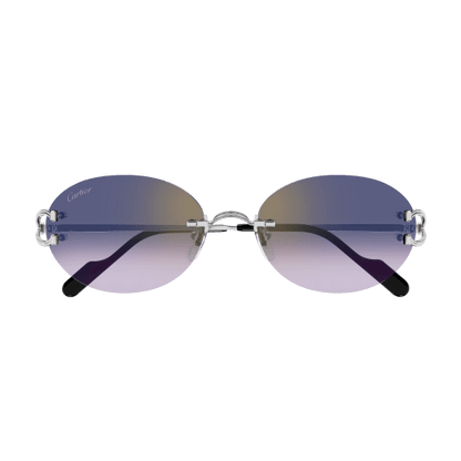 Classic C Motif Oval Rimless Metal Sunglasses