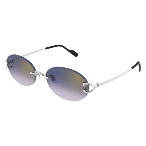 Classic C Motif Oval Rimless Metal Sunglasses