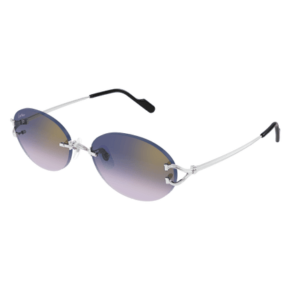 Classic C Motif Oval Rimless Metal Sunglasses