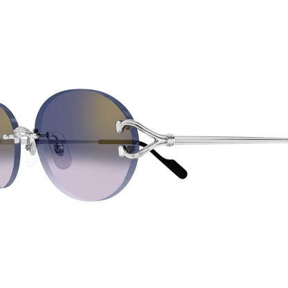 Classic C Motif Oval Rimless Metal Sunglasses