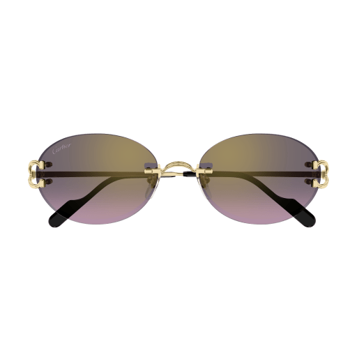 Classic C Motif Oval Rimless Metal Sunglasses