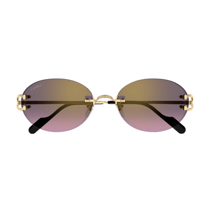 Classic C Motif Oval Rimless Metal Sunglasses