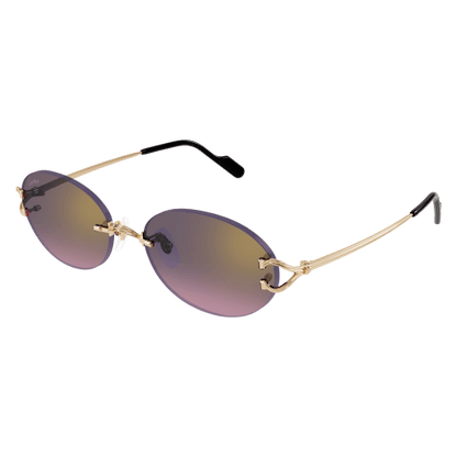 Classic C Motif Oval Rimless Metal Sunglasses