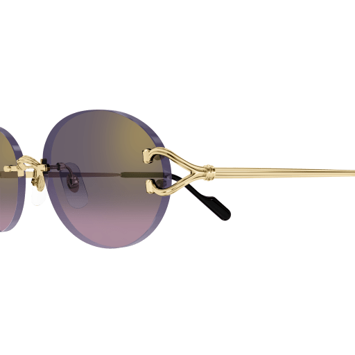 Classic C Motif Oval Rimless Metal Sunglasses