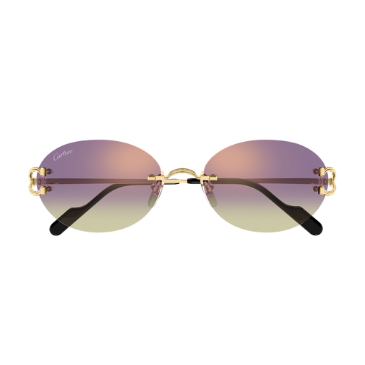 Classic C Motif Oval Rimless Metal Sunglasses
