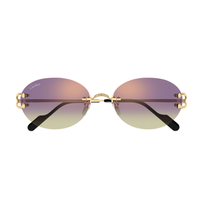 Classic C Motif Oval Rimless Metal Sunglasses