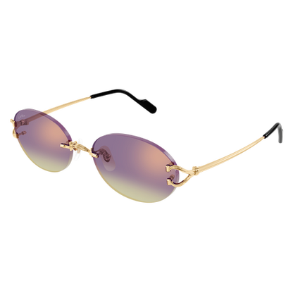 Classic C Motif Oval Rimless Metal Sunglasses