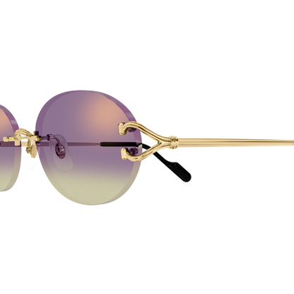 Classic C Motif Oval Rimless Metal Sunglasses