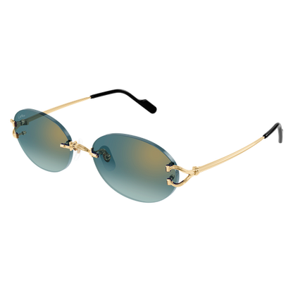 Classic C Motif Oval Rimless Metal Sunglasses
