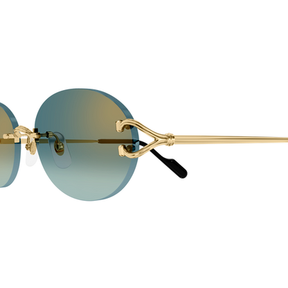 Classic C Motif Oval Rimless Metal Sunglasses
